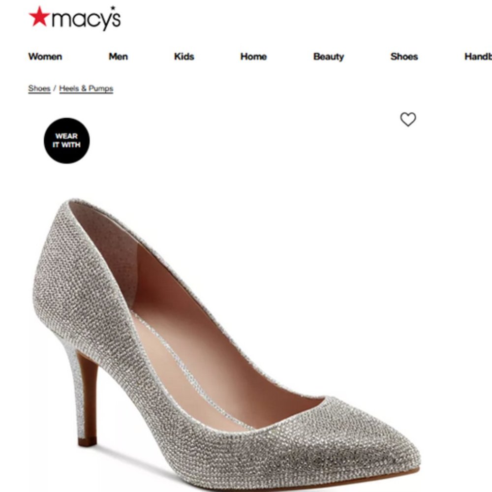 INC Women's Zitah Embellished Pointed Toe sparkle pumps